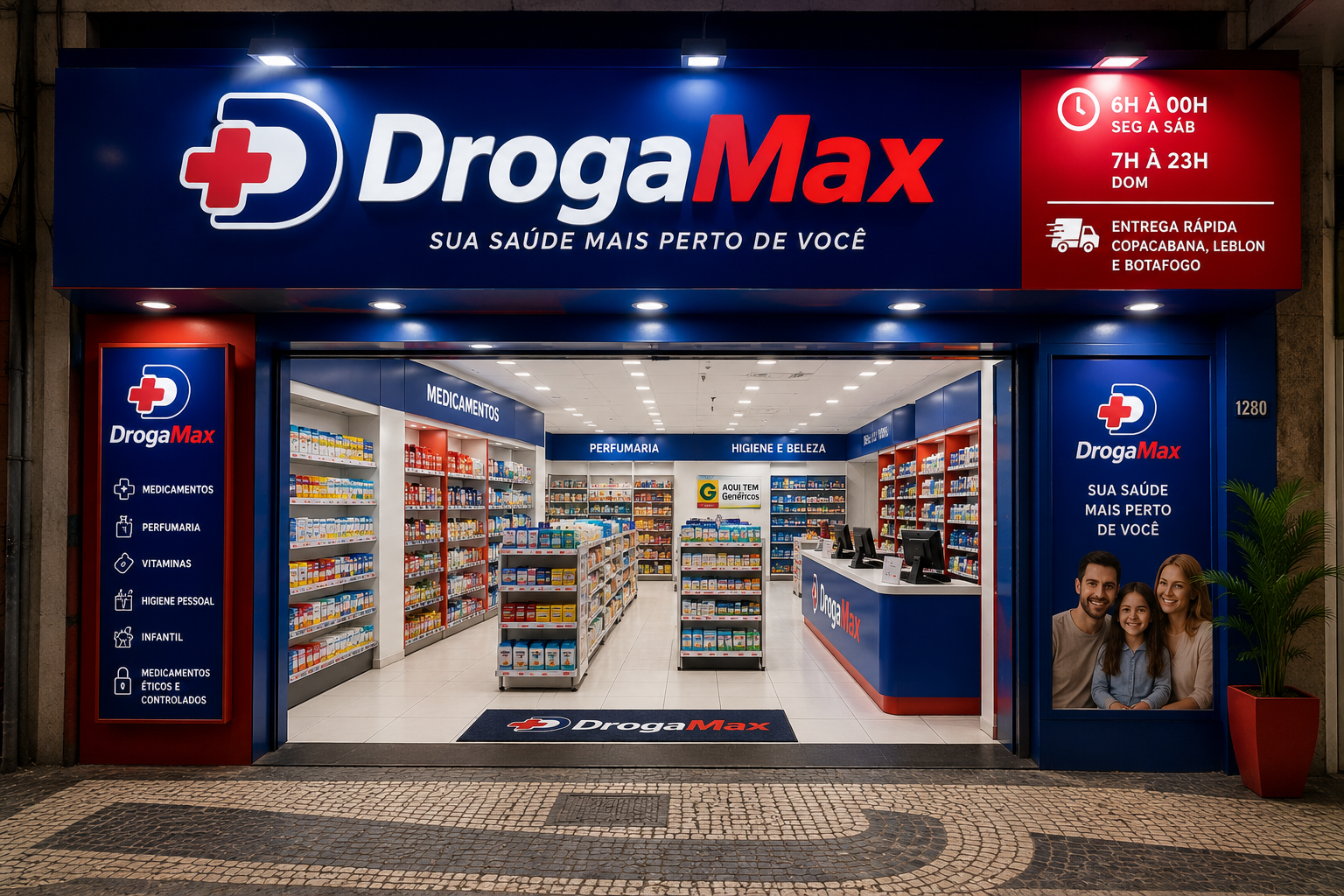 Farmacêutica atendendo cliente com atenção e cuidado